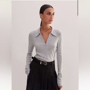 Me+Em Merino Collared Sweater